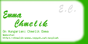 emma chmelik business card